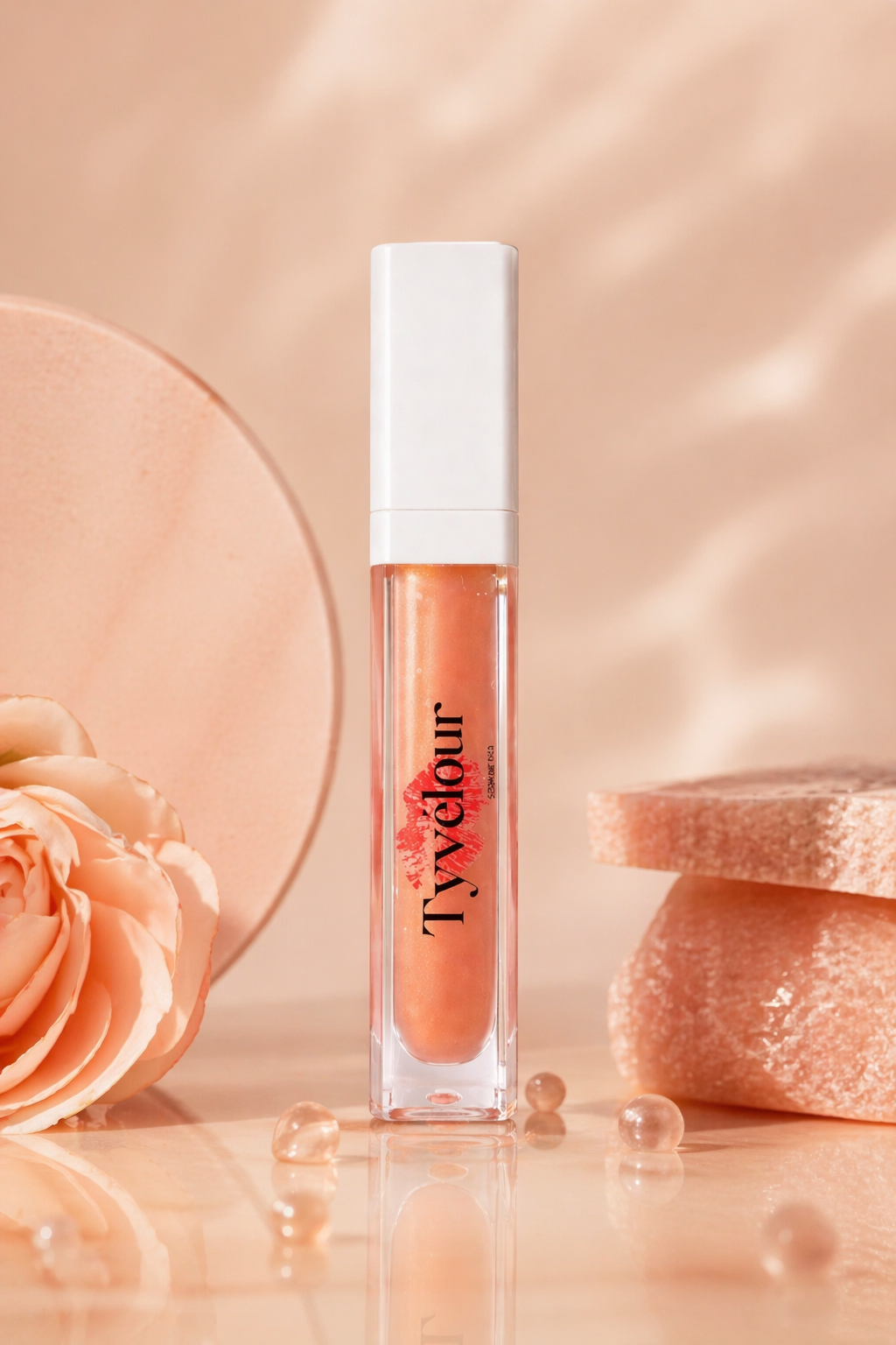 pink glass lip gloss