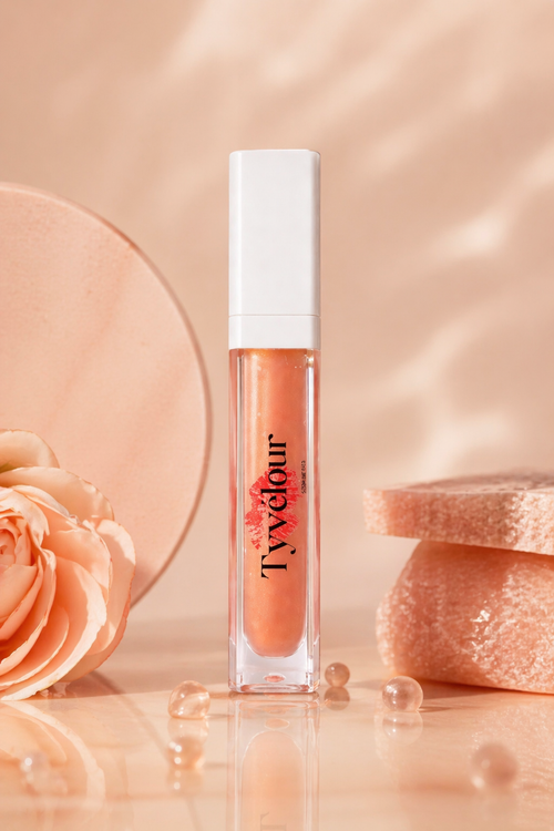 pink glass lip gloss